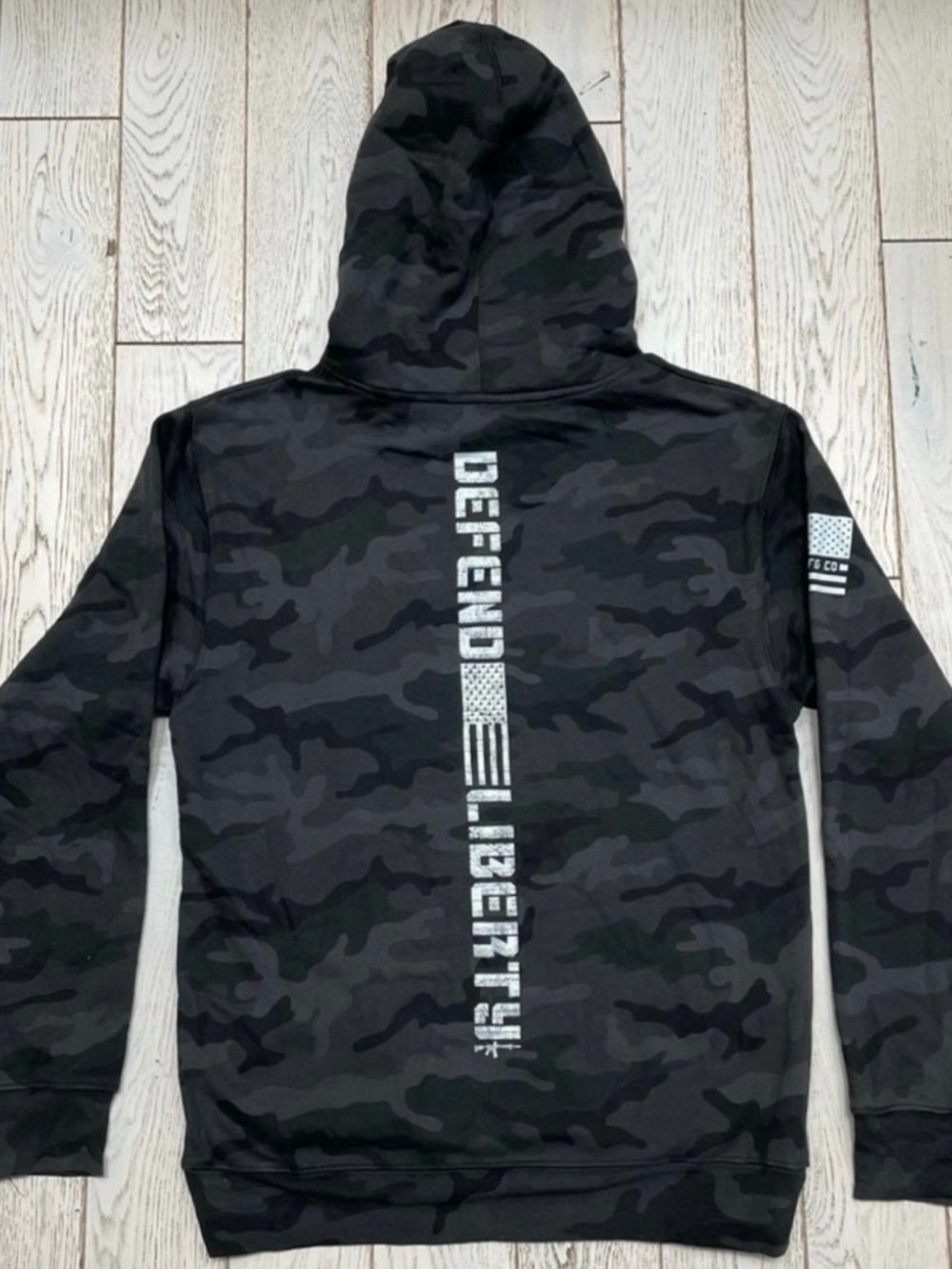 Howitzer "Defend Liberty" Black Camo Hoodie - Picture 6 of 11